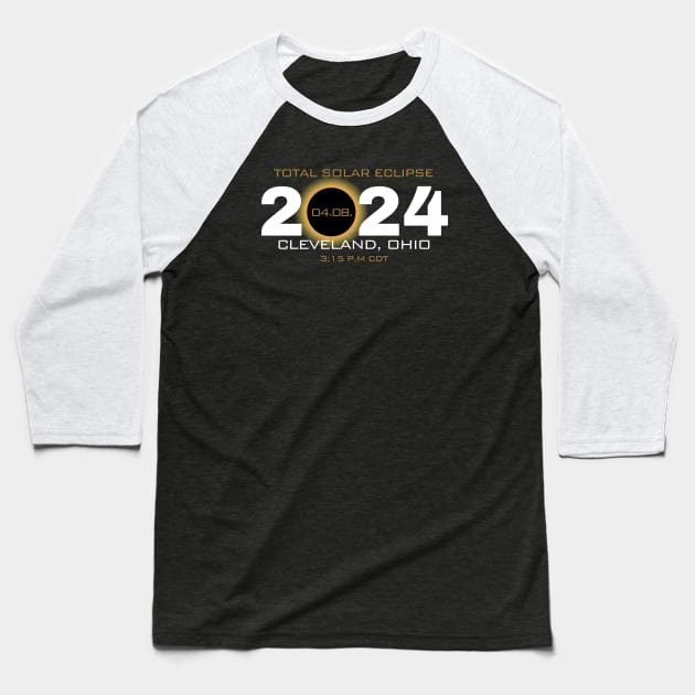 Total Solar eclipse 2024 Baseball T-Shirt by Tebird